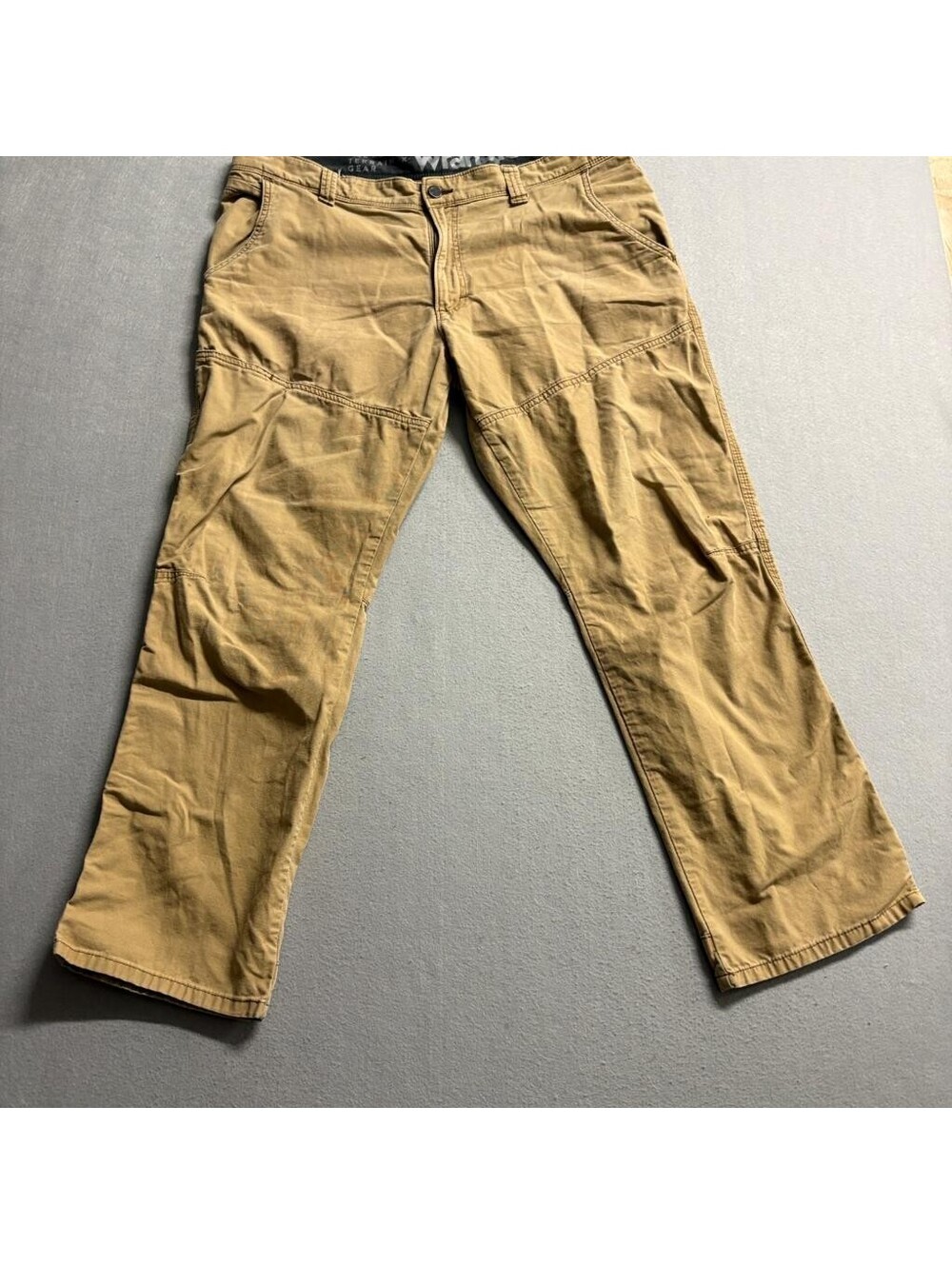 Wrangler ATG All Terrain Gear Pants Mens 36x27 Brown Canvas Utility Outdoor